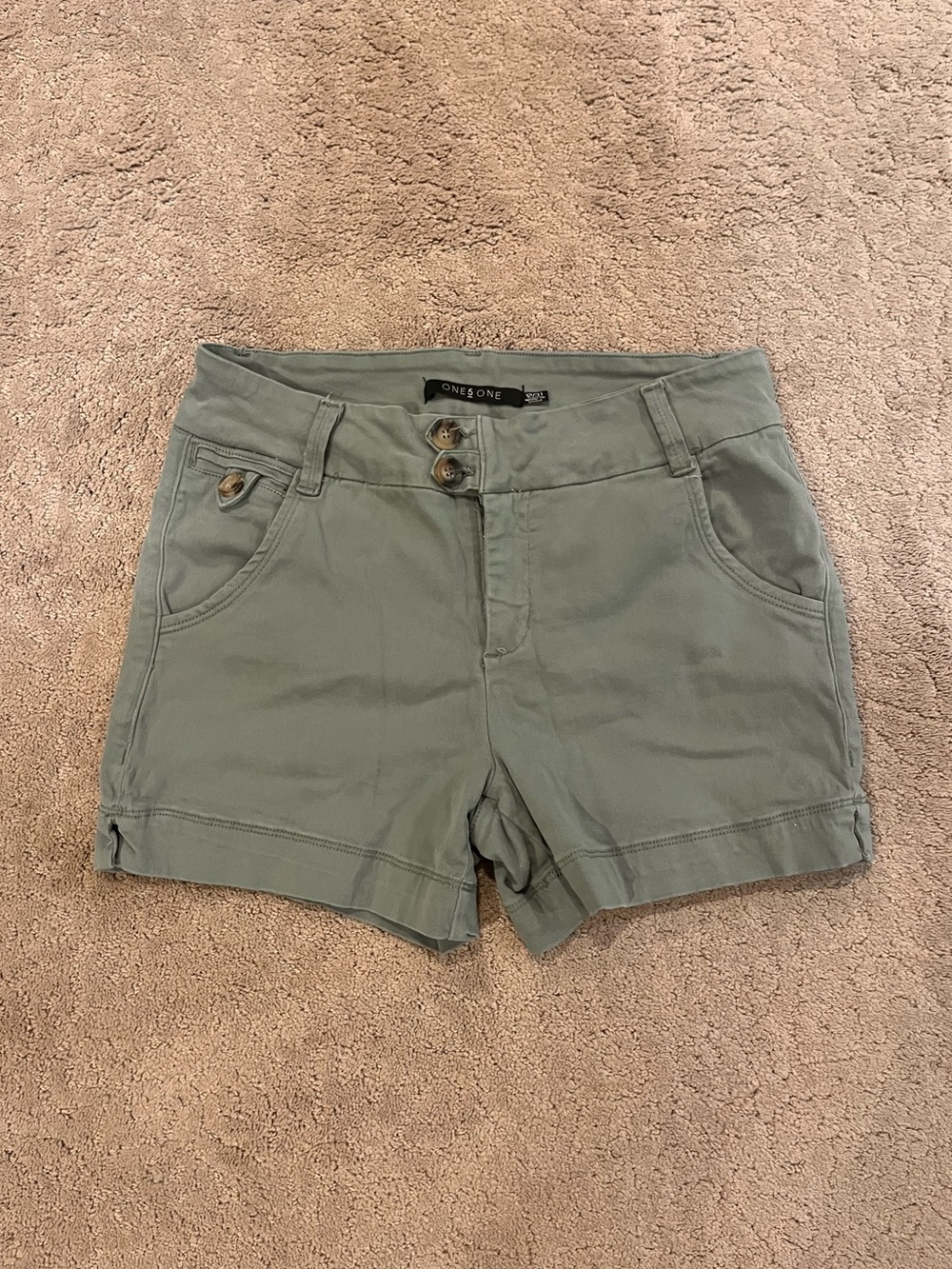 One5One Green Shorts